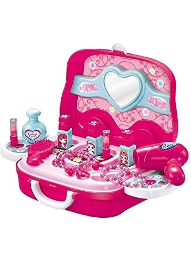 20-Piece Girls Makeup Toy Set | Play Vanity Dressing Table with Hair Dryer, Mirror, Scissors & Brush | Fashion Beauty Salon Cosmetic Palette | Ideal Gift - pzsku/ZF88BF8E7317FCC25AF61Z/45/_/1734619852/0b221598-f0e0-4e53-ab78-e66d84e8ddb1