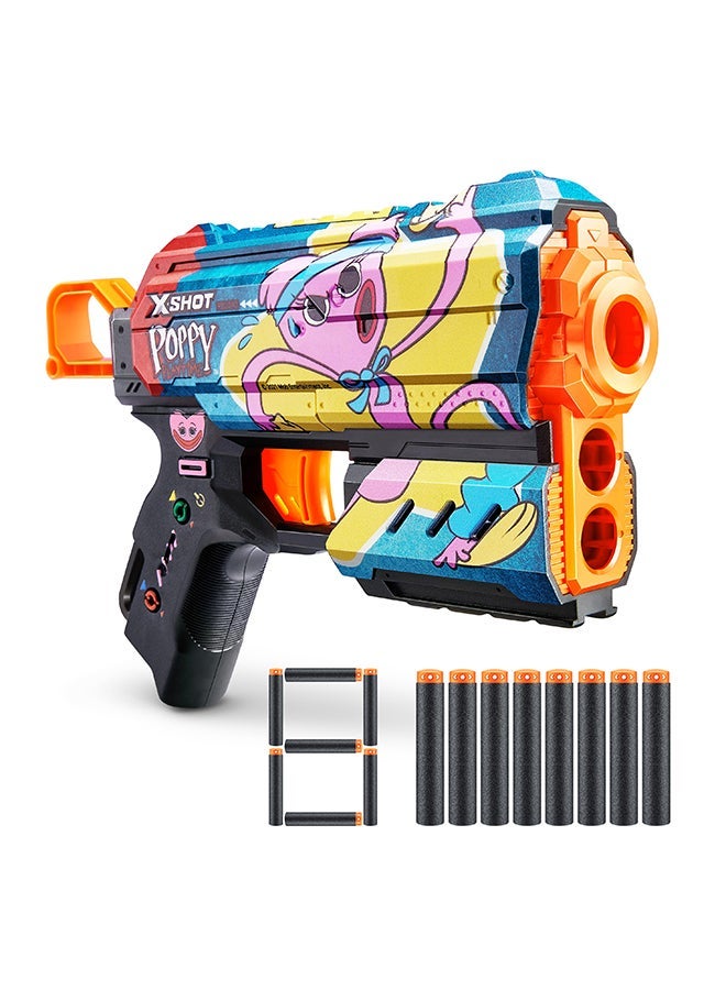 X-Shot Skins Flux 8 Darts Poppy Playtime S1 Kissy - Action Aiming Game For Kids, Teen, Adults Boys & Girls, Outdoor Holiday Activities, Gifts For Kids Ages 8+ - Image 1