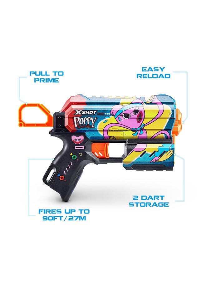 X-Shot Skins Flux 8 Darts Poppy Playtime S1 Kissy - Action Aiming Game For Kids, Teen, Adults Boys & Girls, Outdoor Holiday Activities, Gifts For Kids Ages 8+ - Image 4
