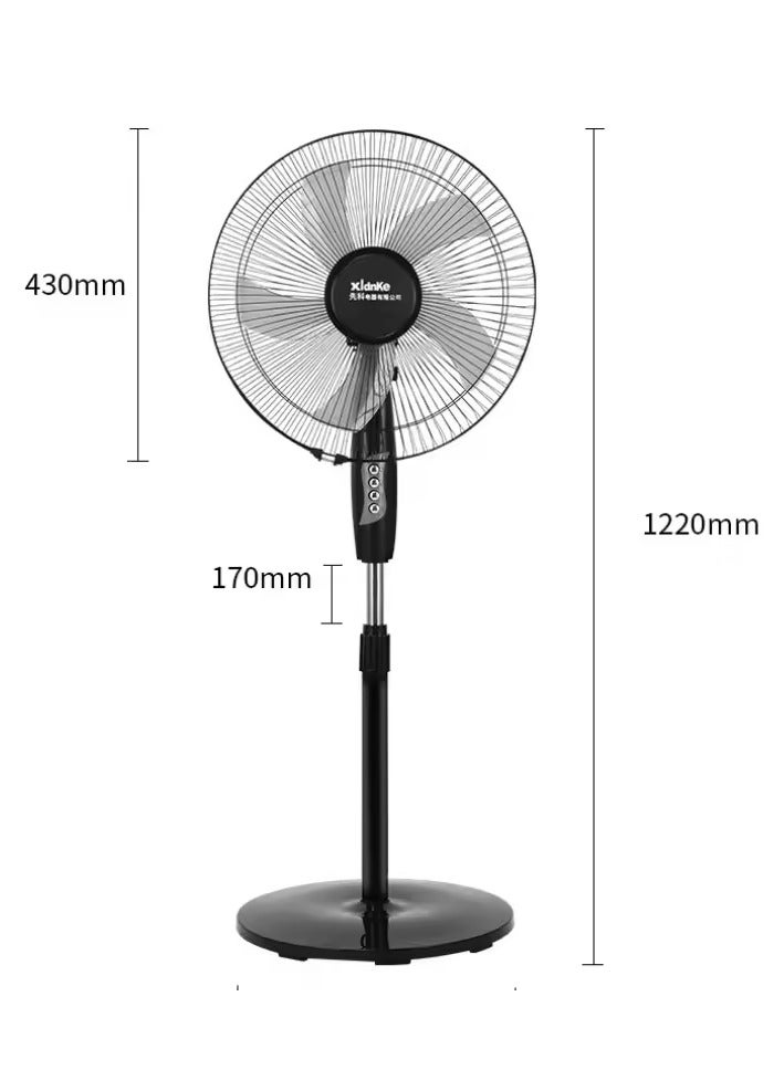 Denx Standing fan 3 speeds 16-inch base 5 blades - Image 4