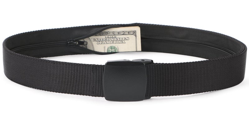 SUOSDEY Travel Money Belt, Nylon Hidden Money Pocket Belt with Plastic Buckle - Image 1