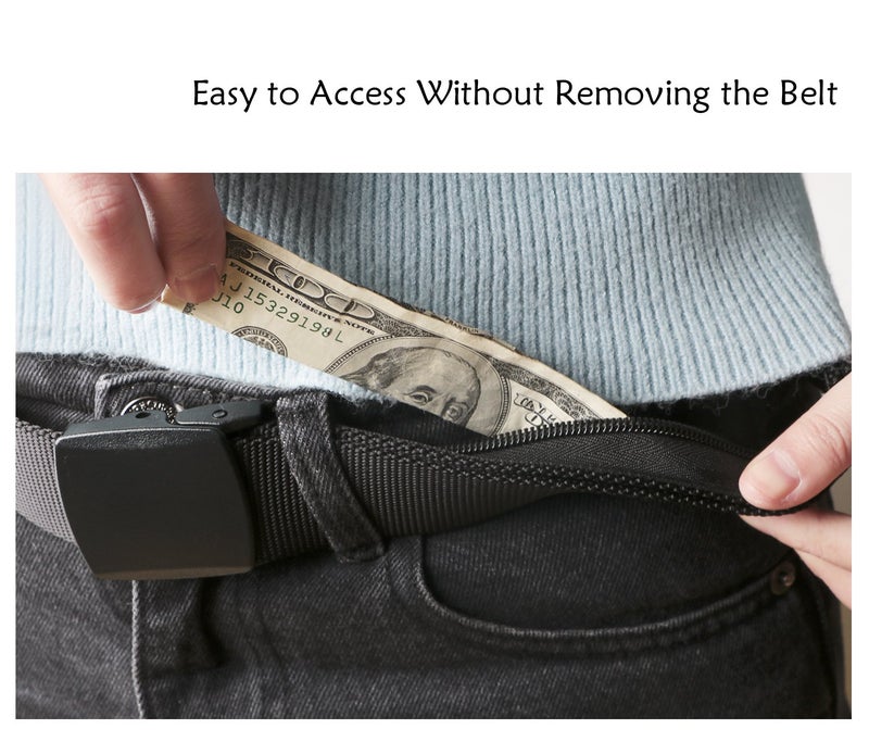 SUOSDEY Travel Money Belt, Nylon Hidden Money Pocket Belt with Plastic Buckle - Image 5