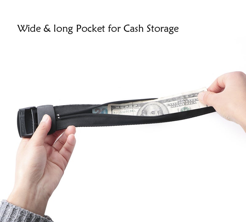 SUOSDEY Travel Money Belt, Nylon Hidden Money Pocket Belt with Plastic Buckle - Image 4