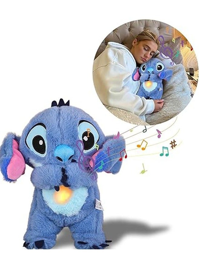 general Stitch Cute Cartoon Anxiety Relief Plush Toys, New Breath Cartoon Plush Toys 2024, Blue Aliens Breathing Rhythm, Otter Sleep Companion Adult Sleep - Image 1