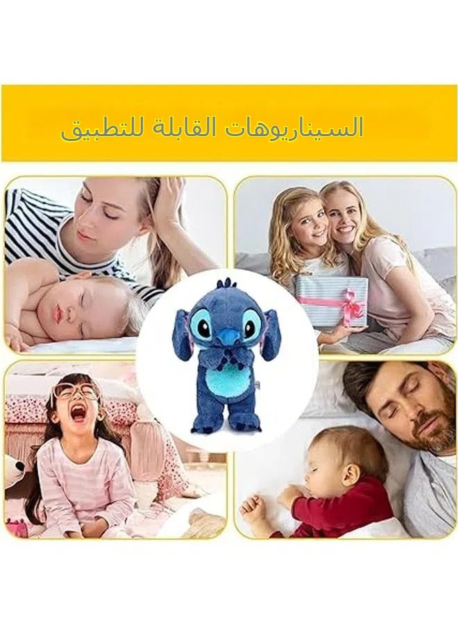 general Stitch Cute Cartoon Anxiety Relief Plush Toys, New Breath Cartoon Plush Toys 2024, Blue Aliens Breathing Rhythm, Otter Sleep Companion Adult Sleep - Image 3