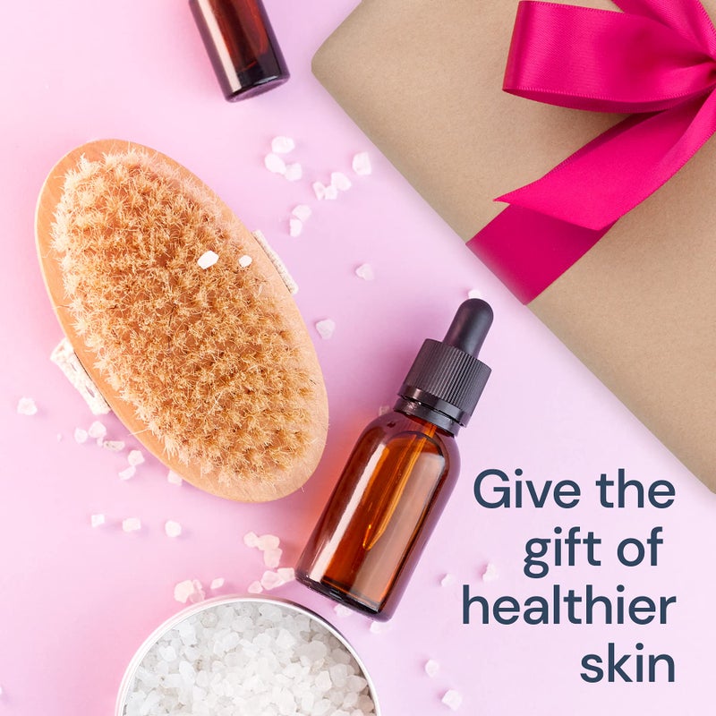 Scala Dry Brushing Body Brush SCALA Natural Bristle Body Brush, Soft Body Exfoliating Brush Scrub for Dead Skin, Cellulite, Lymphatic Drainage, Blood Flow – Thicker & Stronger Medium Strength - Image 2