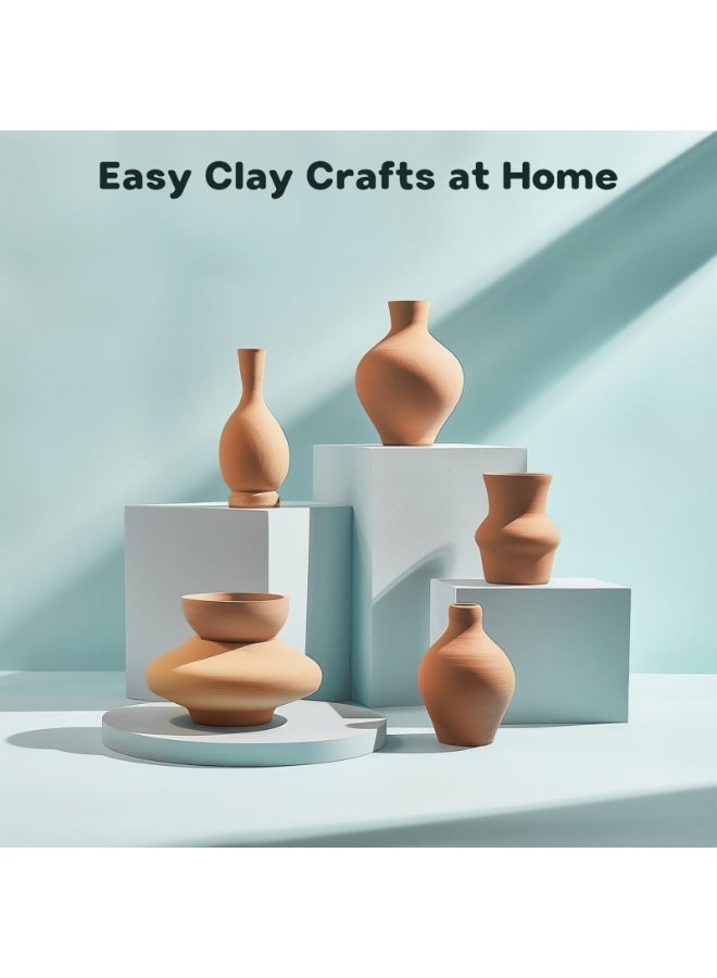 M MIAOYAN Mini Pottery Wheel Kit - Turntable Electric Clay Wheel with Foot Pedal, Adjustable Speed ​​Ceramic Making Machine, Children's Craft Kit, Come and Have a Parent-Child Interaction with Your Children - Image 2