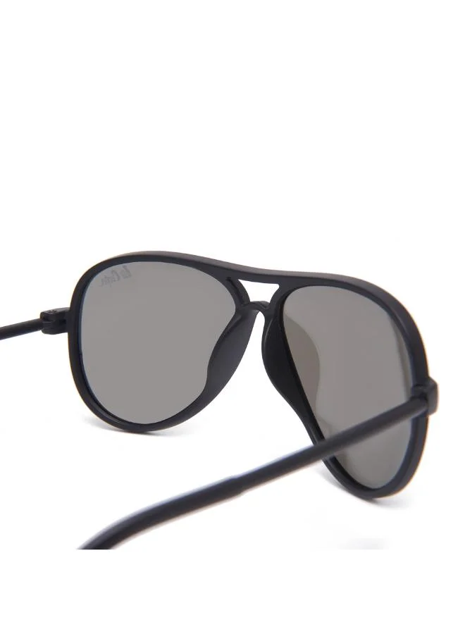 لي كوبر Polarized Sunglasses Black Frame Silver Mirror Mirror Lens 52mm  - LCK104C03