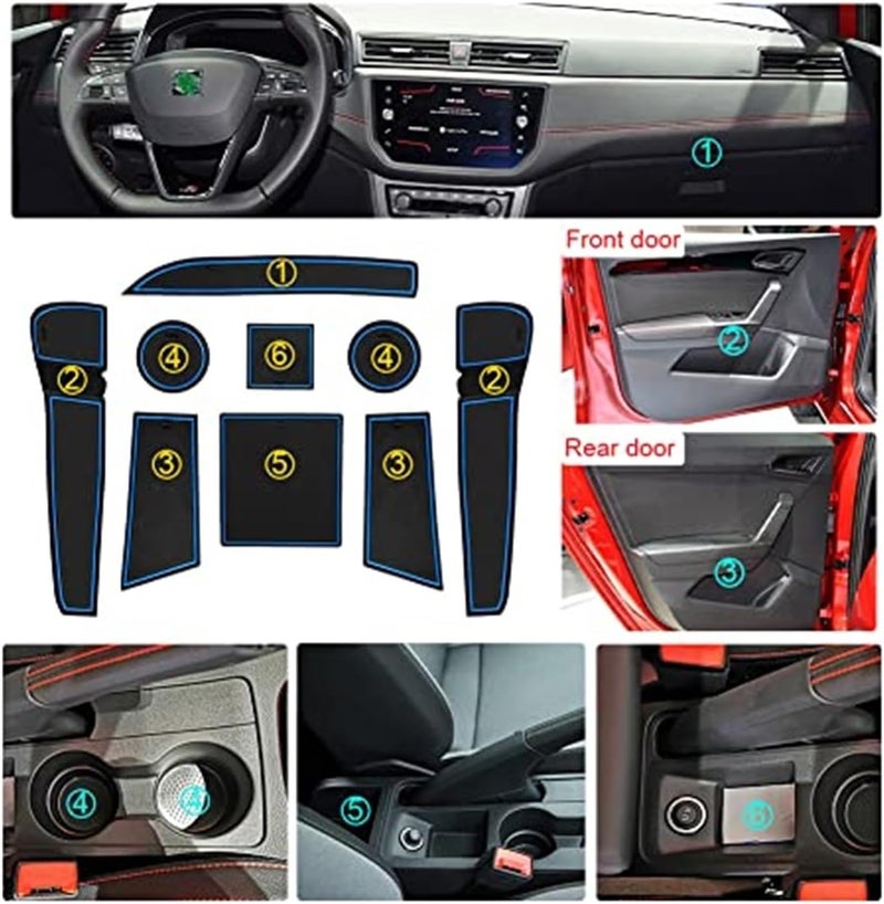 Vuzmode Non-Slip Rubber Mat Set for Arona FR SUV - Image 4