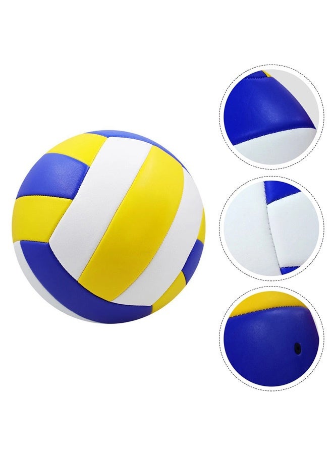 Hanayo Volleyball No.5 Volleyball Professional Team Sports Waterproof Durable Design for Beach Indoor Training Suitable for Indoor and Outdoor Use(Blue+White+Yellow) - Image 5