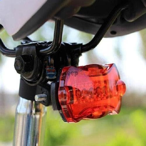 SHREE HANS CREATION Bicycle Tail Light, Bicycle Rear Backlight Bicycle Warning Taillight with 5 LED Bulb 7Light Modes Low Power Consumption Compact Size for Mountain and Road Cycling Light (Pack of 2) - Image 1