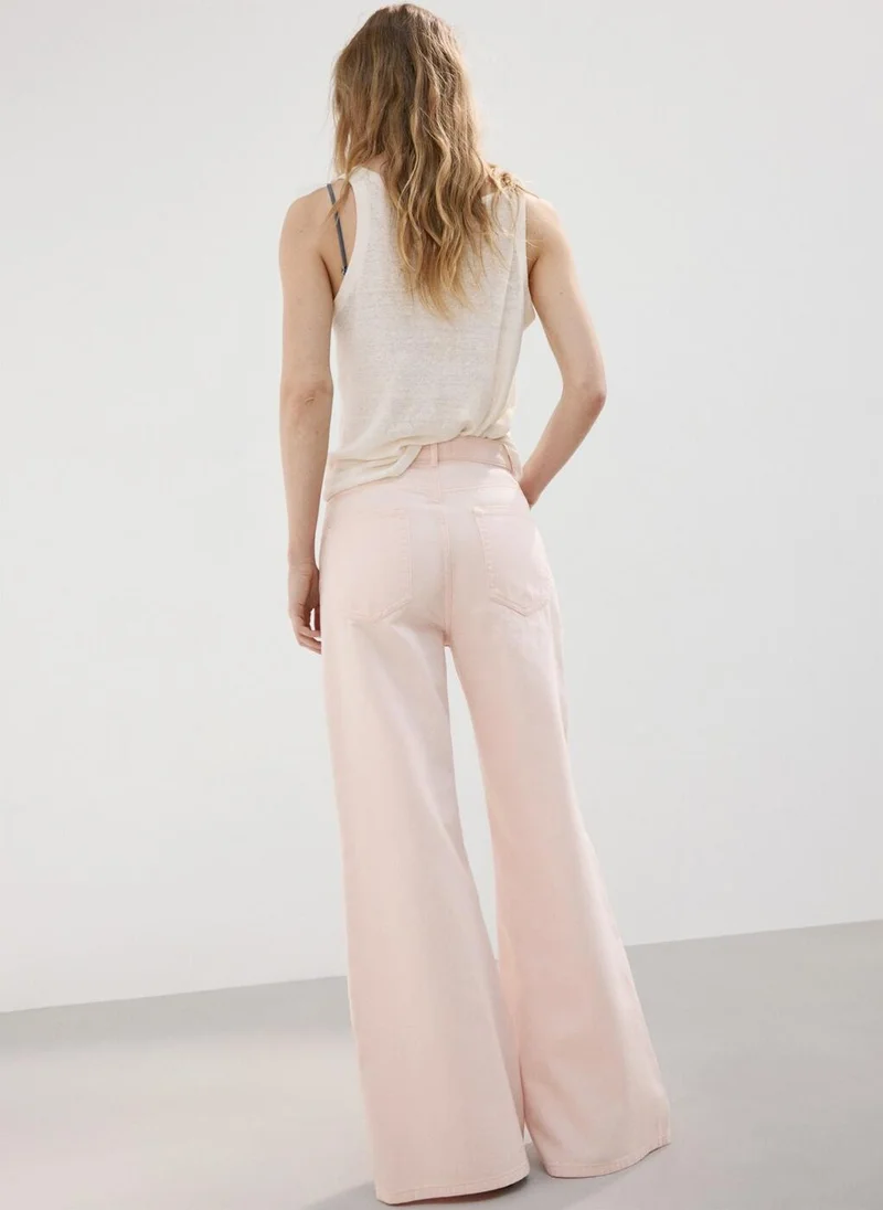 MANGO  Wide leg mid-rise jeans for Women | Best Price UAE