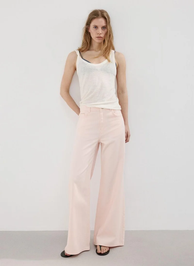 MANGO  Wide leg mid-rise jeans for Women | Best Price UAE