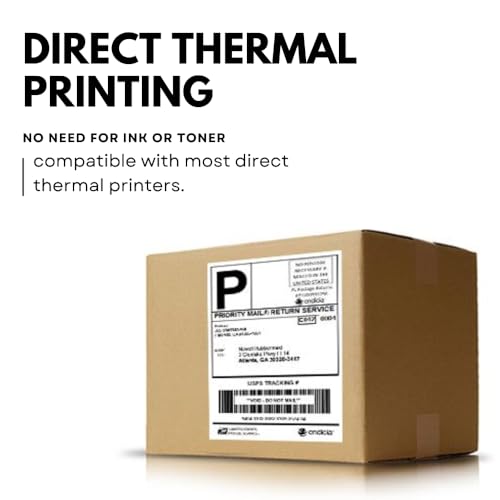 SECUREMENT Direct Thermal Labels Roll of Stickers - 4" X 6" Inches (100mm x 150mm) (400 Labels per roll) (1 Roll) - Image 2