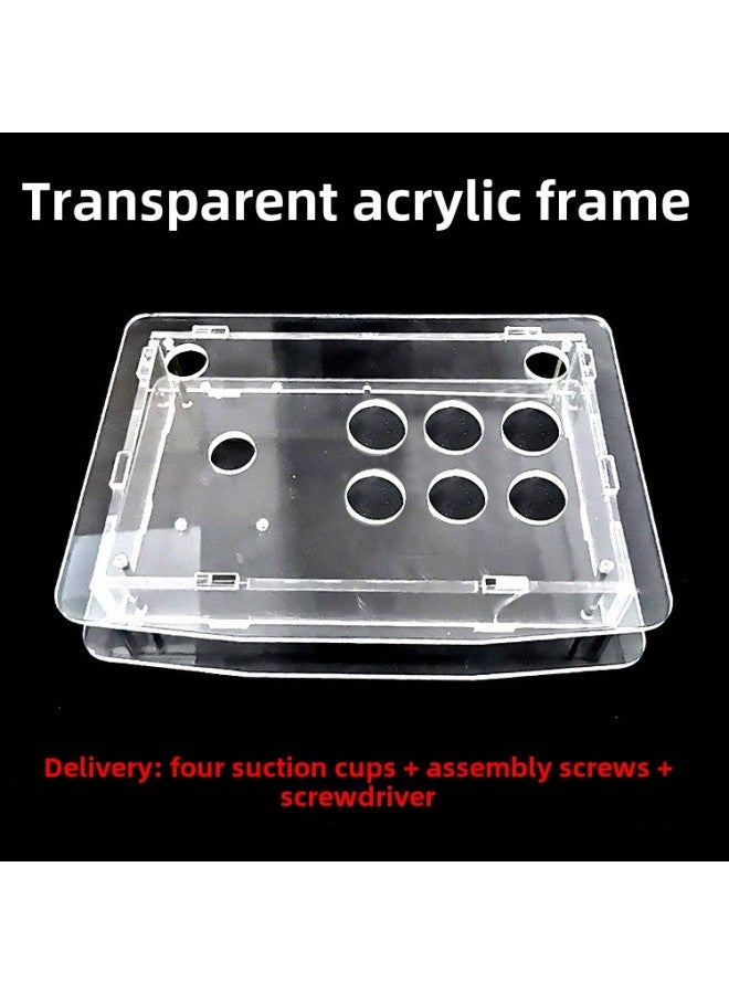 Transparent Rocker Shell Rocker Outer Frame Rocker Shell Arcade Frame Rocker DIY Accessories King Of Fighters Arcade-Product Color:Transparent Acrylic Frame, Two-character Key Position  - Image 1