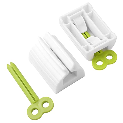 JIAKAI 2pcs Rolling Tube Toothpaste Squeezer Toothpaste Seat Holder Stand for Bathroom Accessories（1Blue1Gree） - Image 3