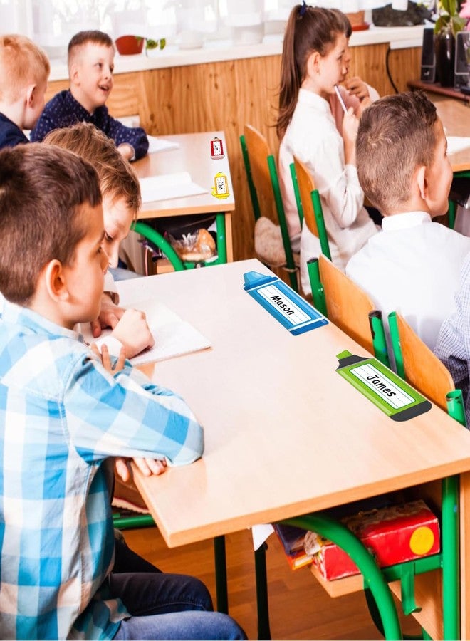 سيكوهوم بطاقات أسماء من سيكوهوم لمكاتب الفصول الدراسية - 36 قطعة، لوحات أسماء للطلاب، ملصقات أسماء ذاتية اللصق للأطفال في رياض الأطفال ومرحلة ما قبل المدرسة، لوازم أساسية للمعلمين للعودة إلى المدرسة - Image 2