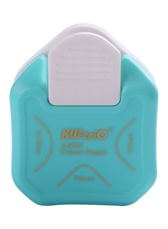Kw-trio 3-In-1 Corner Rounder Paper Punches Border Blue， Way Corner Rounder Punch, 4mm, 7mm, 10mm 3 in 1 Corner Cutter for Paper Crafts, DIY Projects, Laminate, Photo Corner - Image 4