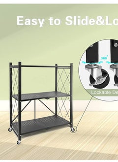 EXCLIFE 3-Tire Scratch-Resistant Storage Rack Black  - Image 4