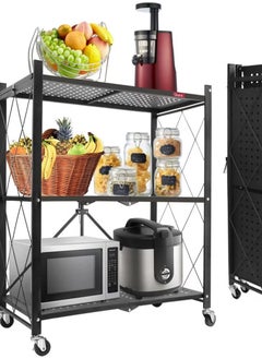 EXCLIFE 3-Tire Scratch-Resistant Storage Rack Black  - Image 2