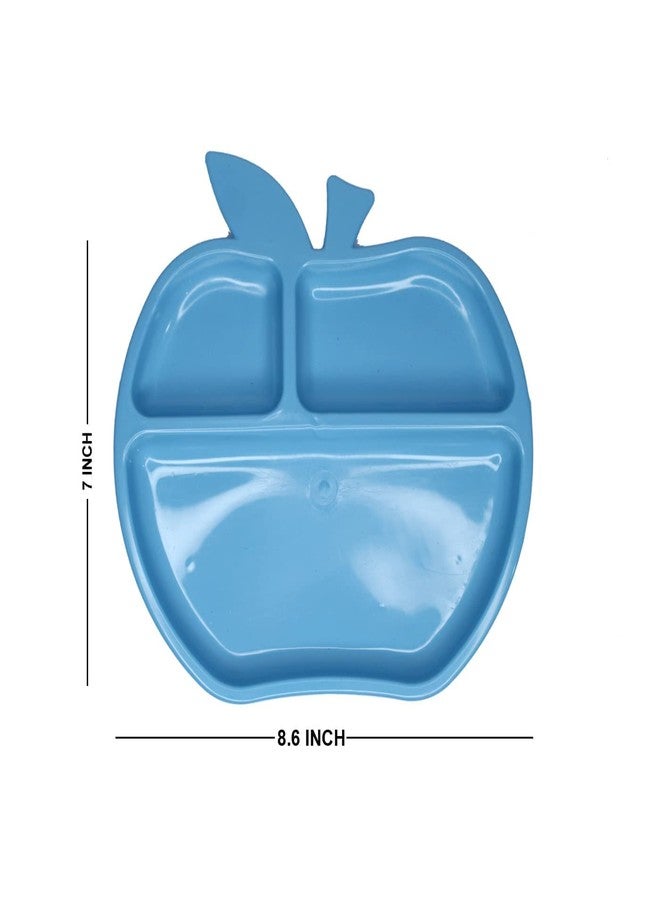 بوكسو طبق مقسم من BOXO Apple Shape مكون من 3 أقسام هدية للأطفال من Navratri Kanya Pujan - 12 طبق - Image 2