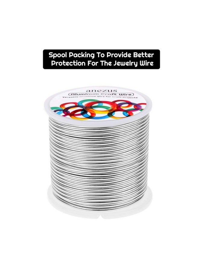 انزيوس 12 سلك ألومنيوم قياس 100 قدم Anezus سلك حديد التسليح قابل للانحناء سلك النحت للحرف اليدوية إكليل صناعة المجوهرات وصنع المجوهرات والزهور (فضي 2 مم) - Image 4