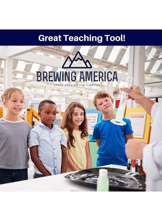 Brewing America 100ml Plastic Graduated Cylinder Beaker - 100ml Science Measuring Test Tube Flask, 2-sided Marking - Black and Raised Graduation Lines, Pour Spout - Image 3