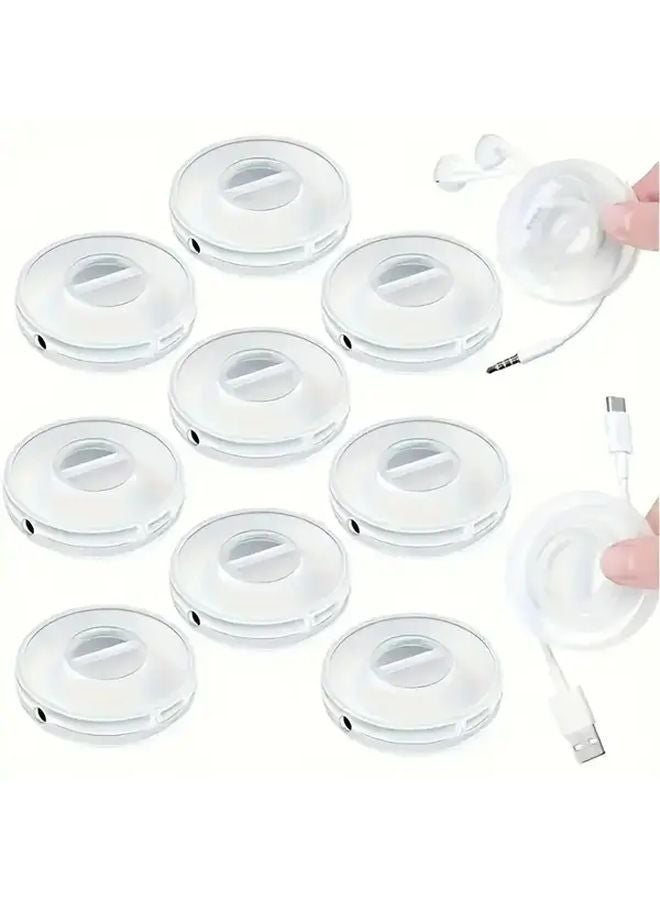 5 قطع منظم كابل قابل للسحب لفافة خالية من التشابك لتخزين شواحن أيفون، لوحي، لابتوب - Image 2