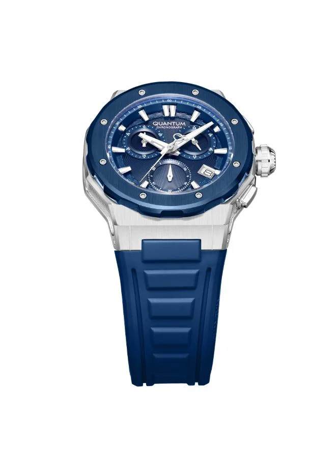 Quantum Men's Silicone Chronograph Watch HNG1082.399 - 46 mm