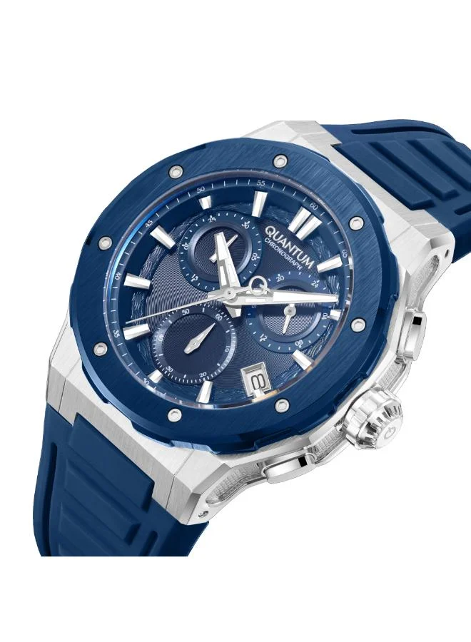 Quantum Men's Silicone Chronograph Watch HNG1082.399 - 46 mm