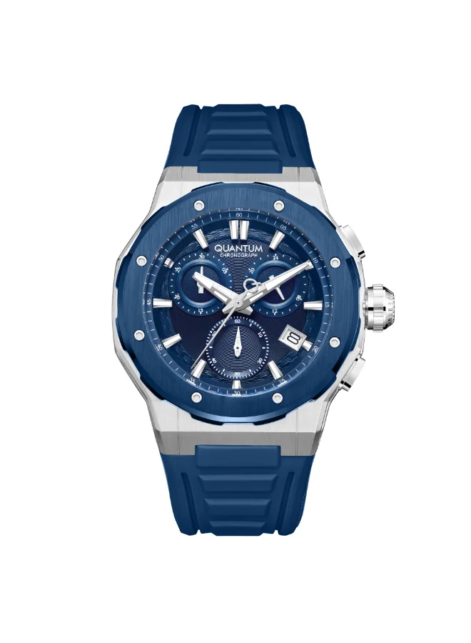 Quantum Men's Silicone Chronograph Watch HNG1082.399 - 46 mm
