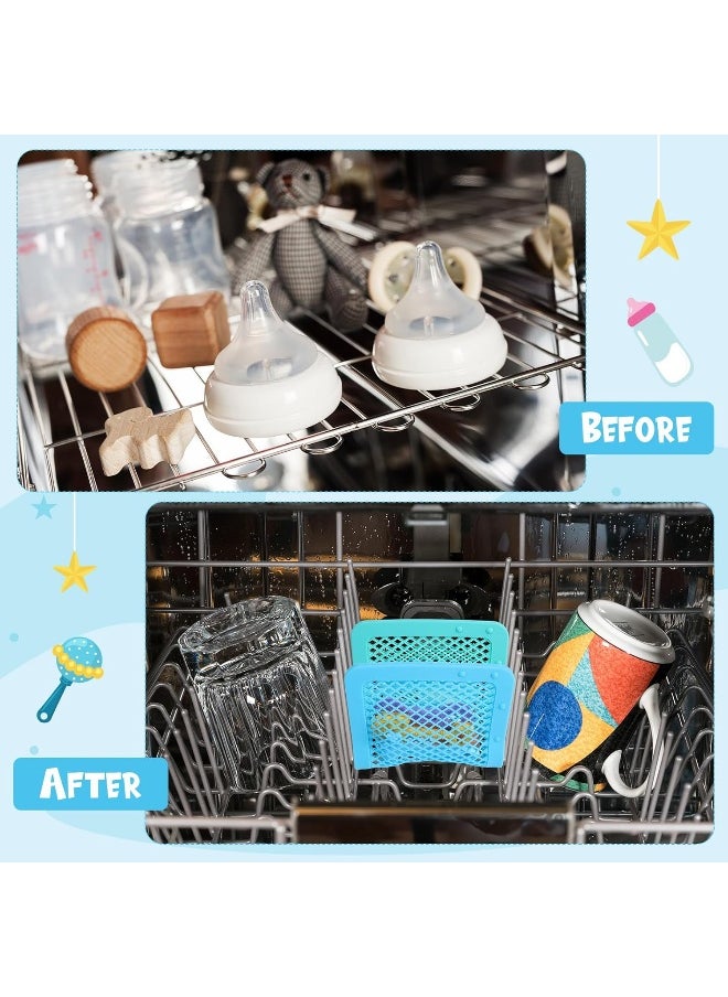 Maxcheck Maxcheck Silicone Dishwasher Bag 11.8" x 7.9" Large Dishwasher Holder for Baby Bottles Storage Bag for Small Items Bottle Nipples Breast Pump Accessories Pacifier Toy Parts  - Image 5