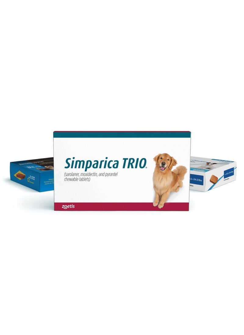 Simparica Trio - Zoetis Simparica TRIO the Complete Flea, Tick, and Heartworm Prevention for Dogs 10- 20 kg - Image 1