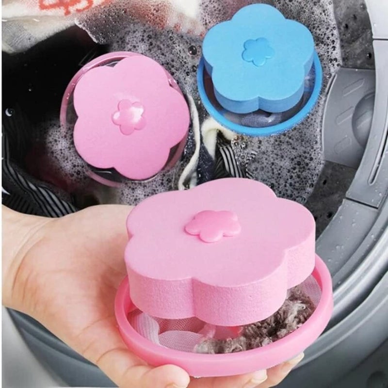 sulfar Sulfar Washing Machine Floating Filter Lint Mesh Bag Net Pouch HairLint CatcherMulticolour  - Image 4