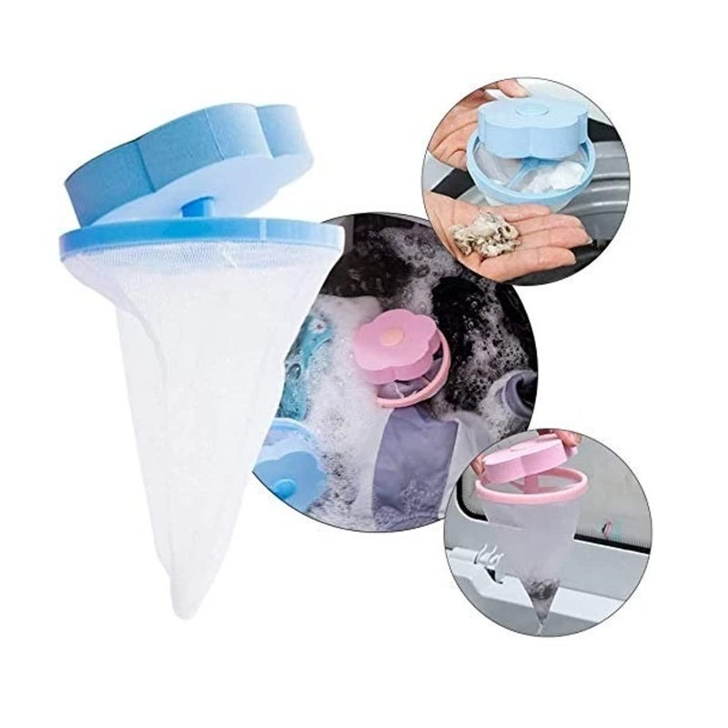 sulfar Sulfar Washing Machine Floating Filter Lint Mesh Bag Net Pouch HairLint CatcherMulticolour  - Image 2
