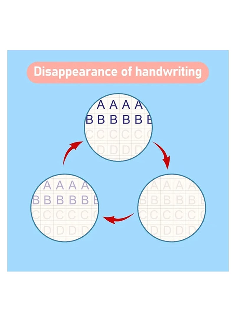 NOG Sank Magic Practice Copybook 4 BOOK 10 REFILL 1 pen 1 grip Number Tracing Book for Preschoolers with Pen Magic Calligraphy Copybook Set Practical Reusable Writing Tool Simple Hand Lettering - Image 5