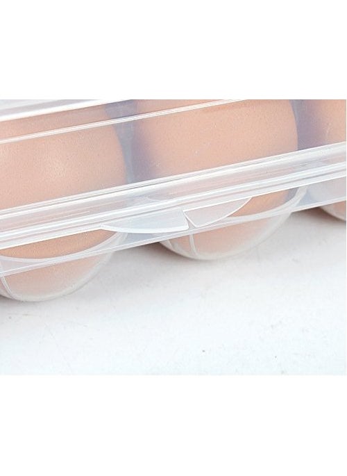 Vepson Jigva 24 Grids Clear Plastic Egg Container Dispenser Box Case Holder Storage with Lid for 2 Dozen 24 Eggs  - Image 5