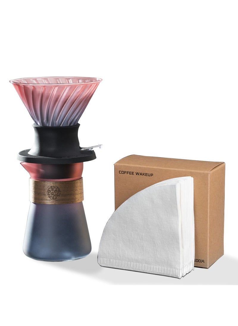 LKTOCAFT - V60 Immersion Dripper,Dual-Use Pour Over Coffee Maker with Leak-Proof Valve, One-Click Release, Includes V02 Filters Paper & Pot - Image 1