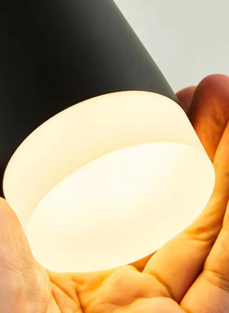 جي جوت ضوء سقف الثريات (عدل الأسود 150 + 20 سم ، ثلاثة ألوان ضوء تعديل من 3000K إلى 6000K) أنبوب طويل معلق ضوء مخروط ريترو ، ضوء  الألومنيوم لغرفة ining الطعام التقليدي ، مطعم بار النمط الصناعي - Image 3