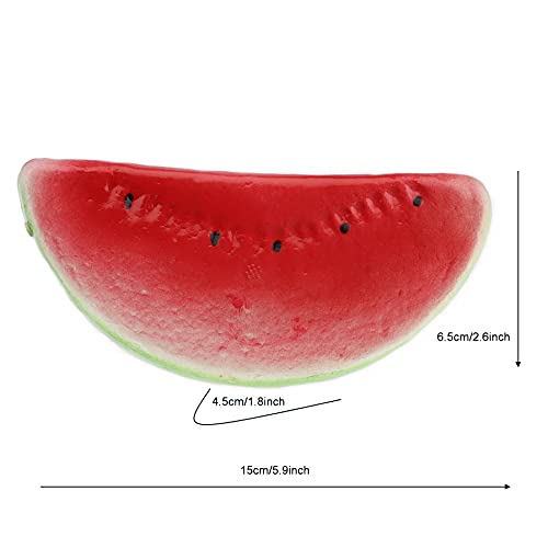 Woration 4 PCS Artificial Fake Watermelon Slice Fruit Faux Lifelike Plastic Red Watermelons for Home Fruit Bowls Kitchen Decor & Accessories - Image 5