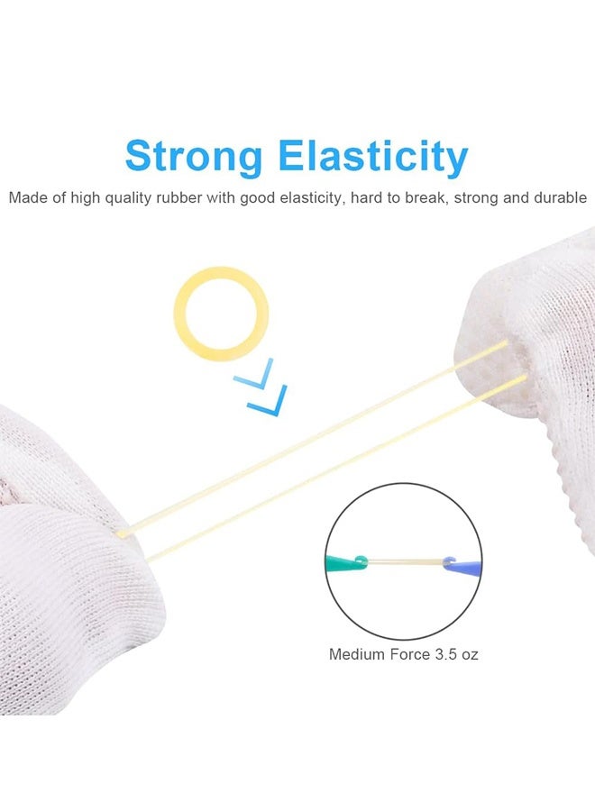 Orthodontic Rubber Bands, 600 Pieces Orthodontic Rubber Elastics, Orthodontic Dental Elastics, Multi-Purpose Elastics, 6 Device Positioners for Elastic Bands in random colors (4/1 Inch Fox) - Image 4