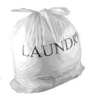 WELCOME Laundry Bags Hospitality - 14 X 24 Hotel Laundry Bags - Tear Tape Tie Closure White Plastic (Case of 1000) - Image 2