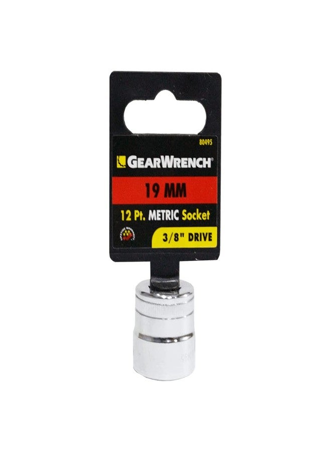 GEARWRENCH 3/8" Drive 12 Point Standard Metric Socket 19mm - 80495 - Image 2