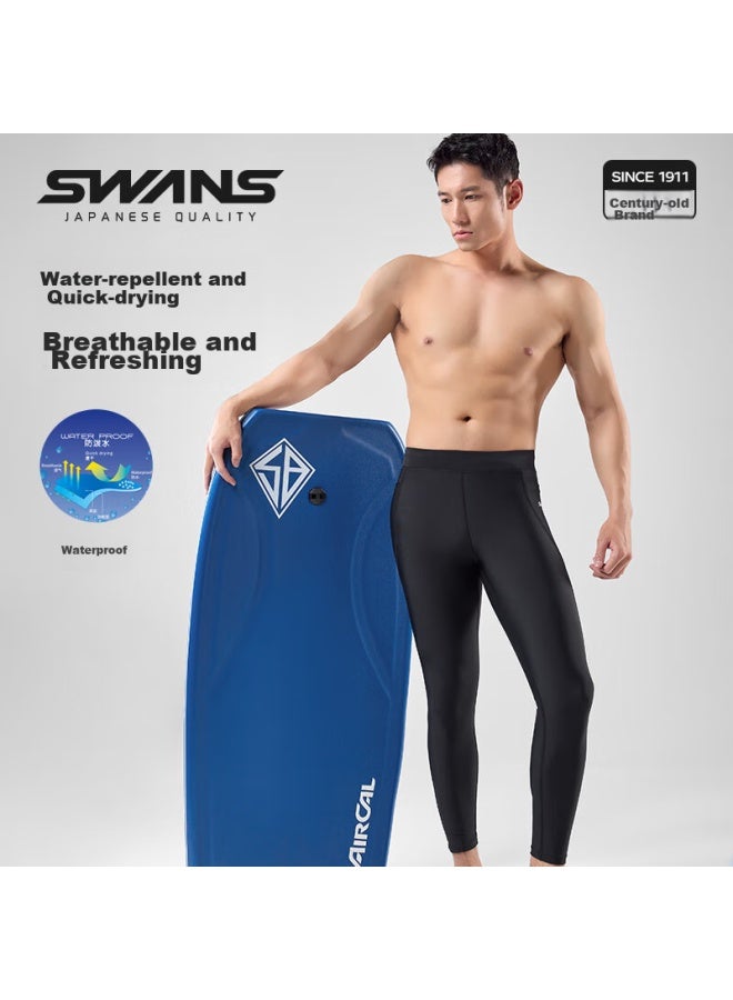 Speed Vision Swans Men's Swim Shorts, Quick-dry, Sun Protection, Anti-embarrassment, Diving And Surfing, Men's Swimming Gear, Black, 2XL - Image 2