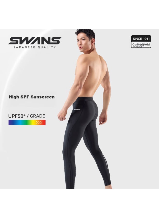Speed Vision Swans Men's Swim Shorts, Quick-dry, Sun Protection, Anti-embarrassment, Diving And Surfing, Men's Swimming Gear, Black, 2XL - Image 4
