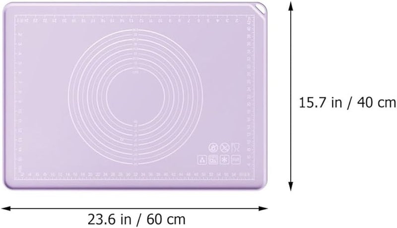 Gatuida Purple Silicone Kneading Mat Non Stick Dough Rolling Mat 40x60cm Kitchen Baking - Image 2