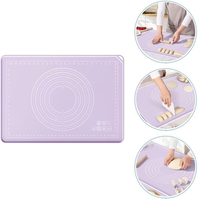 Gatuida Purple Silicone Kneading Mat Non Stick Dough Rolling Mat 40x60cm Kitchen Baking - Image 4