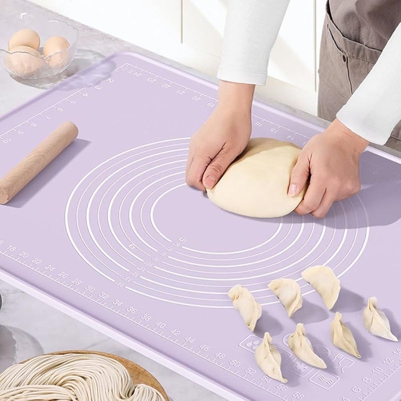 Gatuida Purple Silicone Kneading Mat Non Stick Dough Rolling Mat 40x60cm Kitchen Baking - Image 3