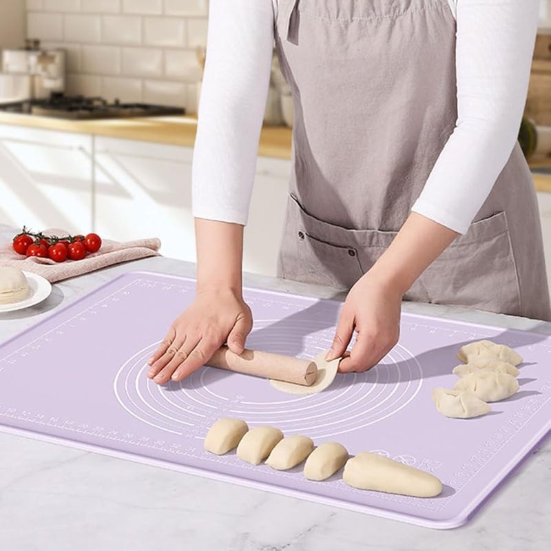 Gatuida Purple Silicone Kneading Mat Non Stick Dough Rolling Mat 40x60cm Kitchen Baking - Image 5