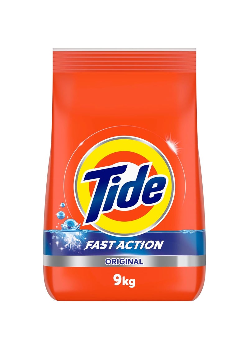 Tide Fast Action Laundry Detergent Powder 9kg - Image 1